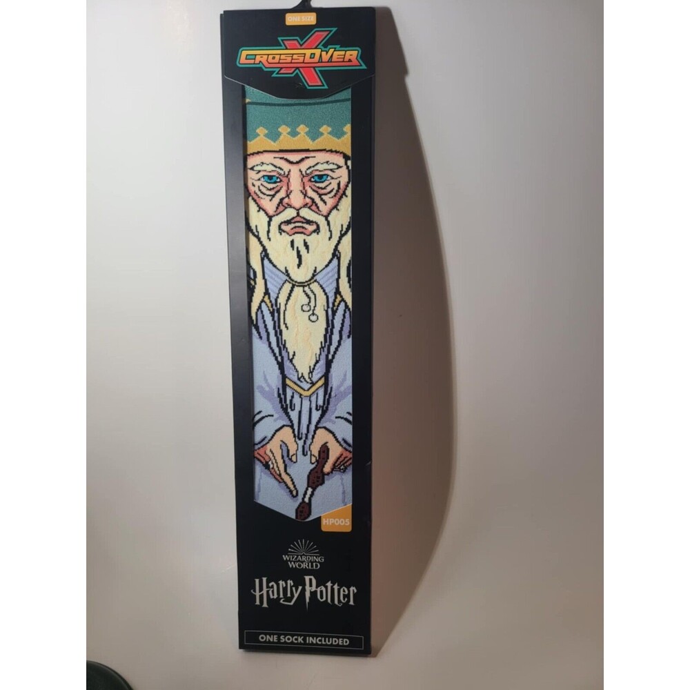 NEW Men's CrossoversoX Single Sock Bioworld Dumbledore Hagrid